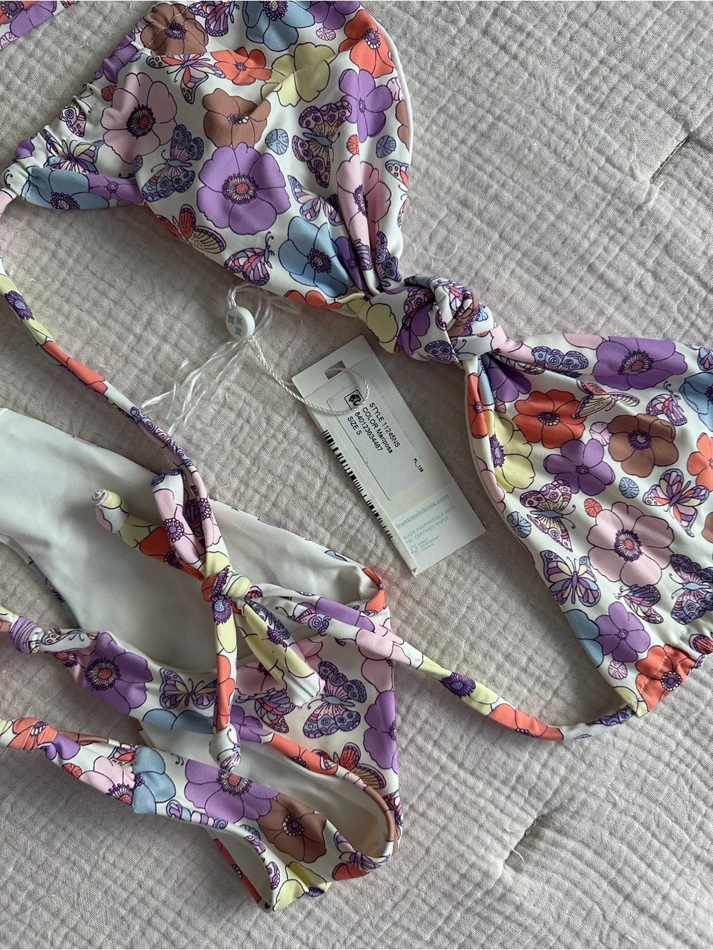 FRANKIE’S BIKINIS - Gabe Two piece swimsuit Bottom Sz Small Top Medium Mariposa